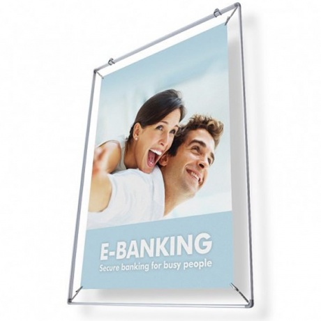 Poster Stretch Display | Tensioned Ceiling Hanging Poster Frame
